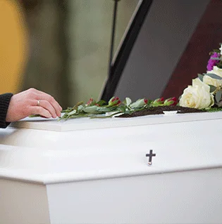 Venue for funeral wake near London with serene setup.